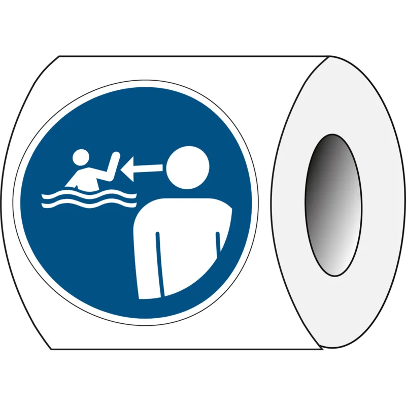 Bestseller Brady - Gebodspictogram - ISO-veiligheidspictogram – Houd kinderen in en rond het water altijd onder toezicht - M/M054/NT/PE-DIA50-250 - 238895 - 86238895