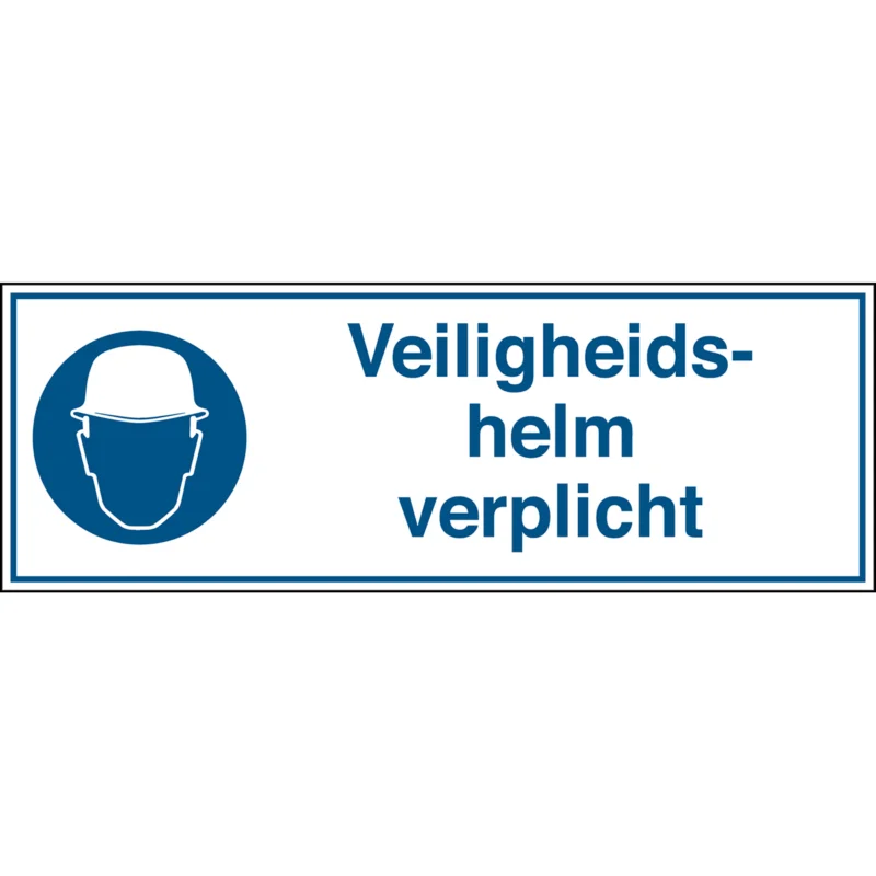 Brady - Gebodspictogram - Gebodspictogram - Veiligheidshelm verplicht - Veiligheids-helm verplicht - STN 660-297X105-B7541 - 251420 - 86251420 Laatste Kans