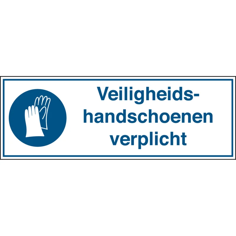 Brady - Gebodspictogram - Gebodspictogram - Veiligheidshandschoenen verplicht - Veiligheids-handschoenen verplicht - STN 662-450X150-B7527 - 253222 - 86253222 Hete Deal