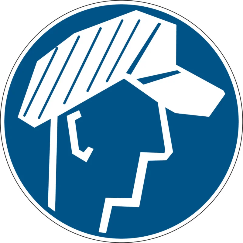 Brady - Gebodspictogram - Gebodspictogram - Beschermpetje verplicht - PIC 603-DIA 200-B7541 - 254394 - 86254394 Gecertificeerd