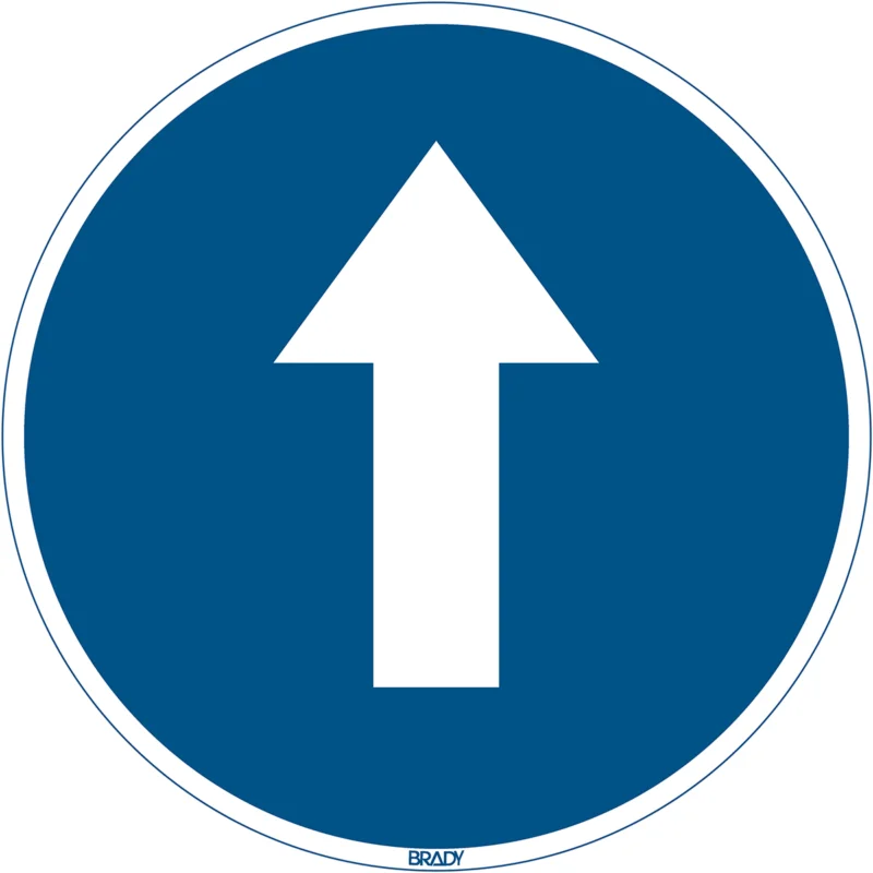 Betrouwbaar Brady - Gebodspictogram - Pictogram voor vloermarkering Rechtdoor - PIC906-D350-FLO - 306912 - 86306912