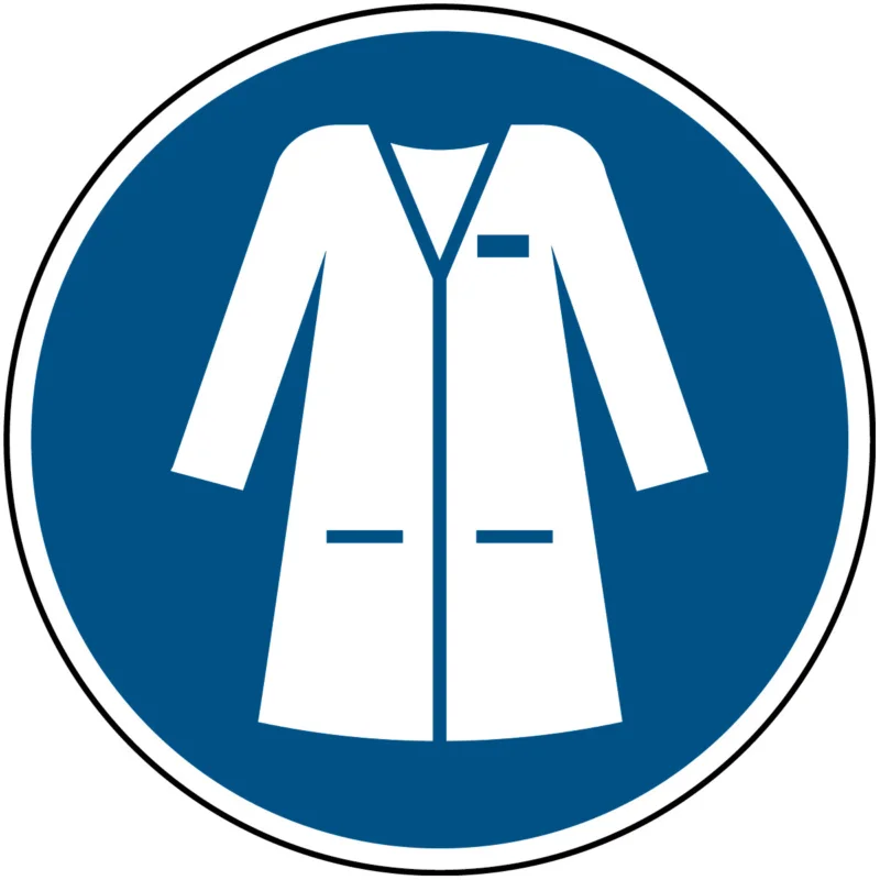Brady - Gebodspictogram - ISO-veiligheidspictogram - Laboratoriumjas verplicht - M/M059/NT/PE-DIA150-1 - 311366 - 86311366 Beperkte Voorraad