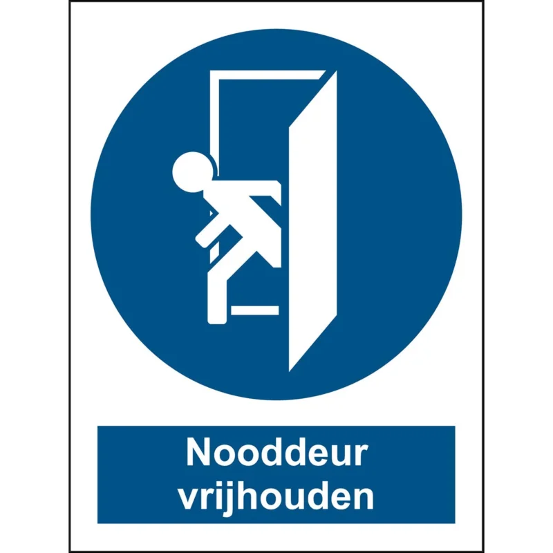 Alleen Vandaag Brady - Gebodspictogram - Gebodspictogram - Nooddeur vrijhouden - Nooddeur vrijhouden - STN-1020- 210X297-B7527 - 803682 - 86803682