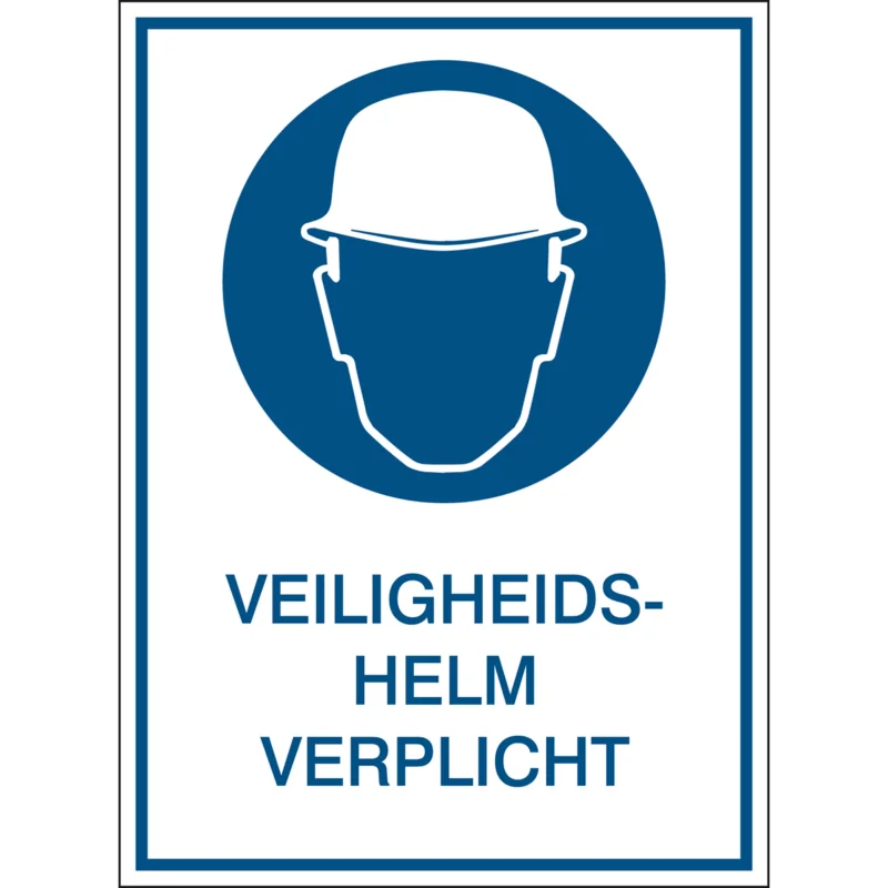 Brady - Gebodspictogram - A3 Sign - Veiligheidshelm verplicht - PIC 251-N-A3-B7527 - 808363 - 86808363 Voordeelprijs