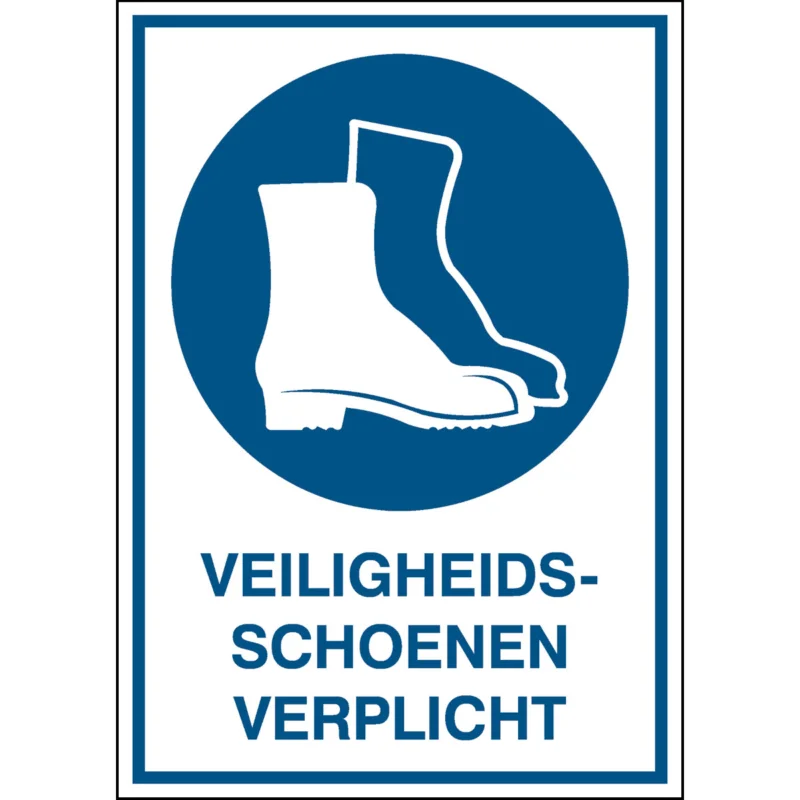 Brady - Gebodspictogram - A4 Sign - Veiligheidsschoenen verplicht - PIC 254-NSA-A4-B7527 - 809754 - 86809754 Speciale Aanbieding