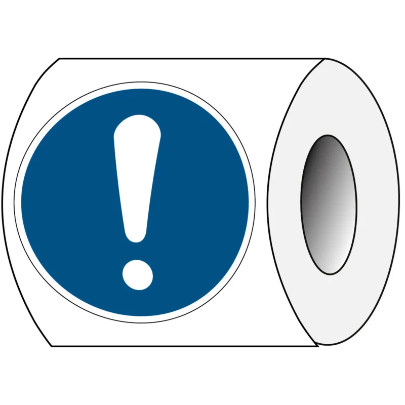 Brady - Gebodspictogram - ISO Veiligheidspictogram - Algemeen gebod - PIC M001-Dia 025-PE-ROLL/1 - 814157 - 86814157 Exclusieve Aanbieding