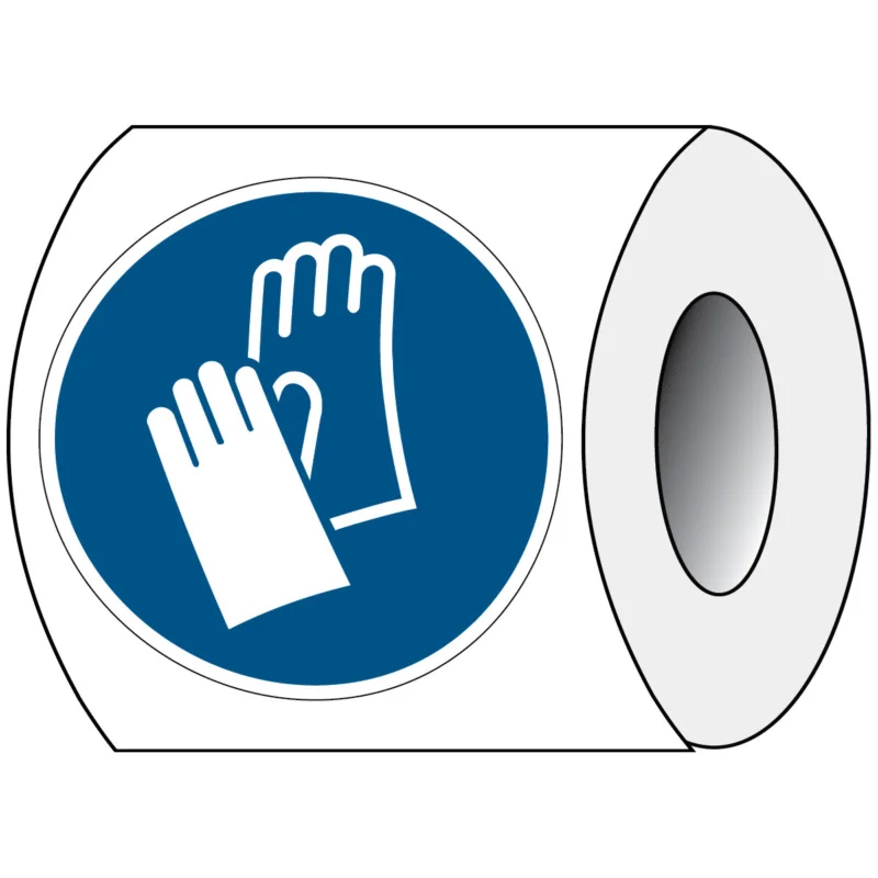 Alleen Vandaag Brady - Gebodspictogram - ISO Veiligheidspictogram - Veiligheidshandschoenen verplicht - PIC M009-Dia 025-PE-ROLL/1 - 819160 - 86819160