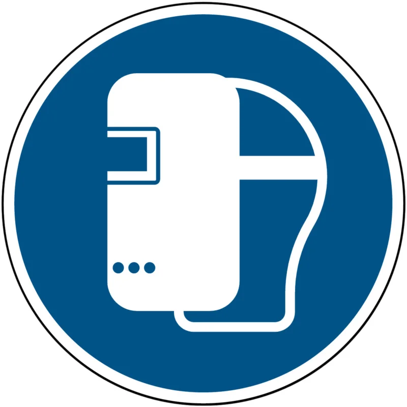 Alleen Vandaag Brady - Gebodspictogram - ISO Veiligheidspictogram - Lasmasker verplicht - PIC M019-Dia 315-PE-CRD/1 - 820657 - 86820657