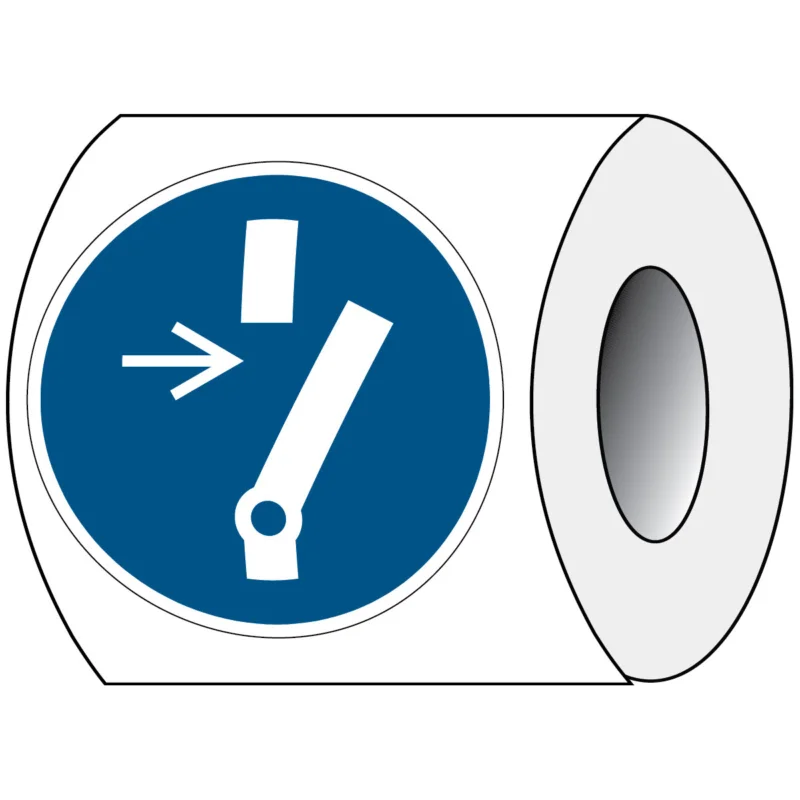 Brady - Gebodspictogram - ISO Veiligheidspictogram - Vrijschakelen voor onderhoud of herstelling - PIC M021-Dia 100-PE-ROLL/1 - 820952 - 86820952 Aanbieding