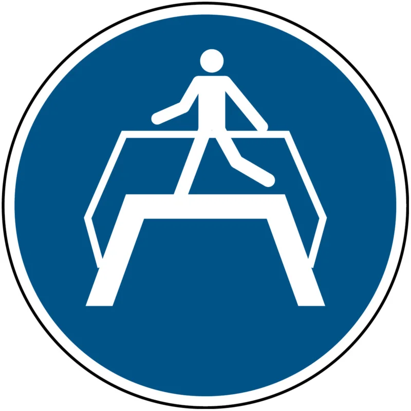 Betrouwbaar Brady - Gebodspictogram - ISO Veiligheidspictogram - Oversteekplaats gebruiken - PIC M023-Dia 100-PP-CRD/1 - 821255 - 86821255