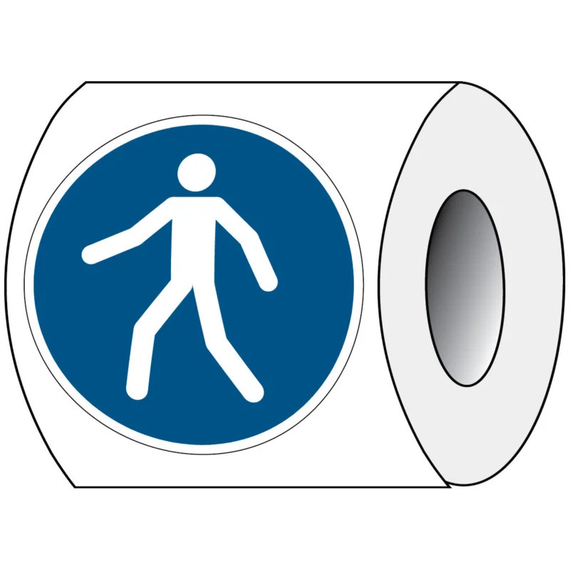 Bestseller Brady - Gebodspictogram - ISO Veiligheidspictogram - Verplichte doorgang voetgangers - PIC M024-Dia 025-PE-ROLL/1 - 821395 - 86821395