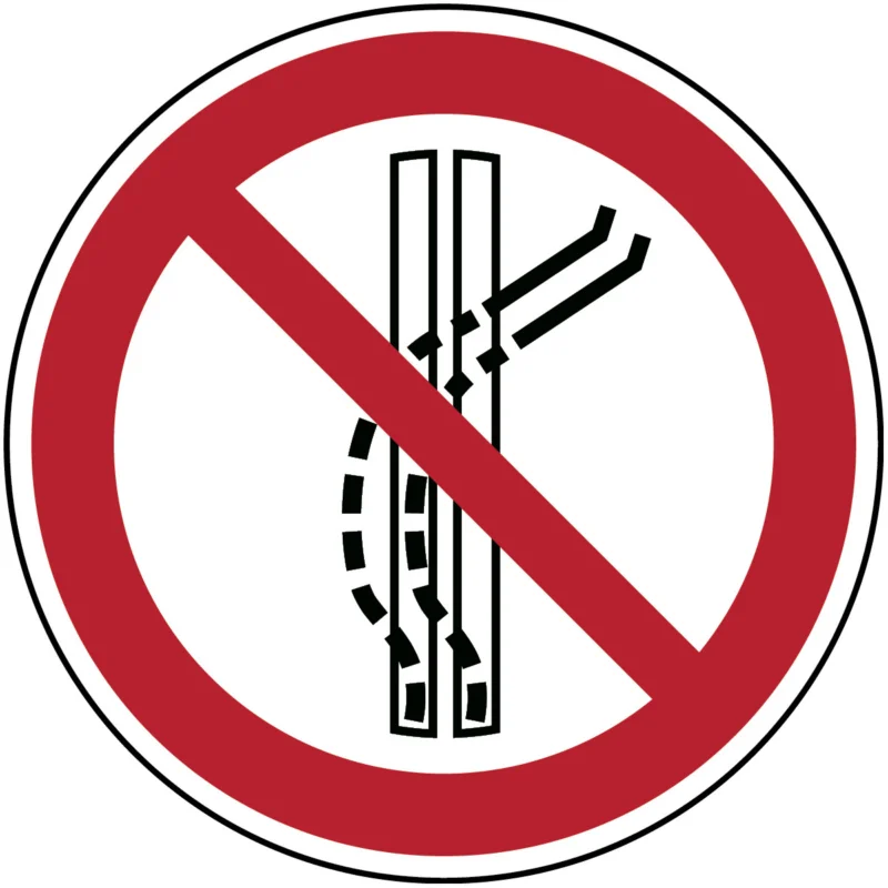 Voordeelprijs Brady - Verbodspictogram - Het sleepspoor niet verlaten – ISO 7010 - P/P037/NT-SA-DIA100/1-B - 135774 - 86135774