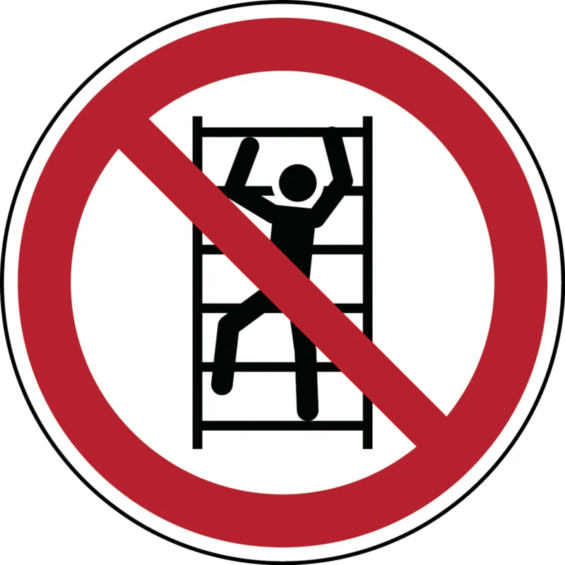 Alleen Vandaag Brady - Verbodspictogram - Klimmen verboden – ISO 7010 - P/P009/NT-SA-DIA 315/1-B - 138840 - 86138840