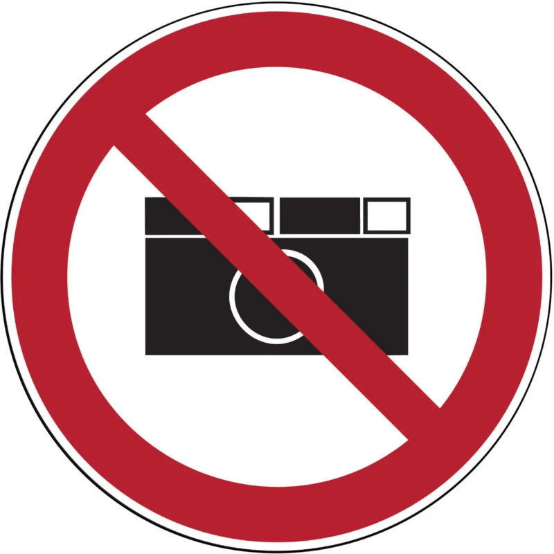 Tijdelijk Beschikbaar Brady - Verbodspictogram - Verbodspictogram - Fotograferen verboden - PIC 211-DIA 315-B7541 - 222972 - 86222972