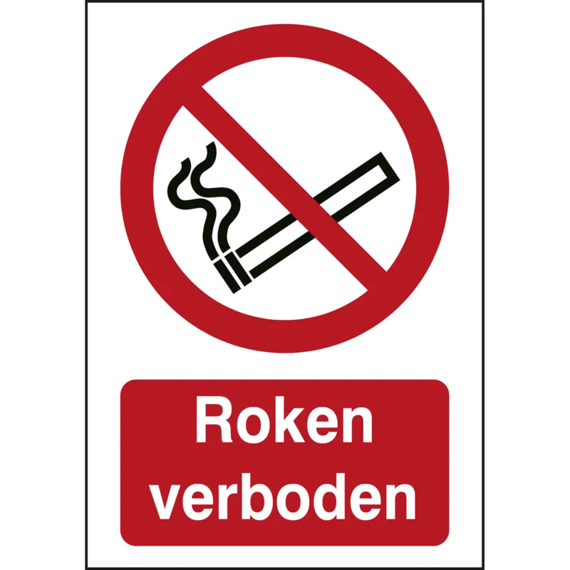 Bestel Nu Brady - Verbodspictogram - ISO Veiligheidspictogram - Roken verboden - P/P002/NL93/TWM-148X210-1 - 233797 - 86233797
