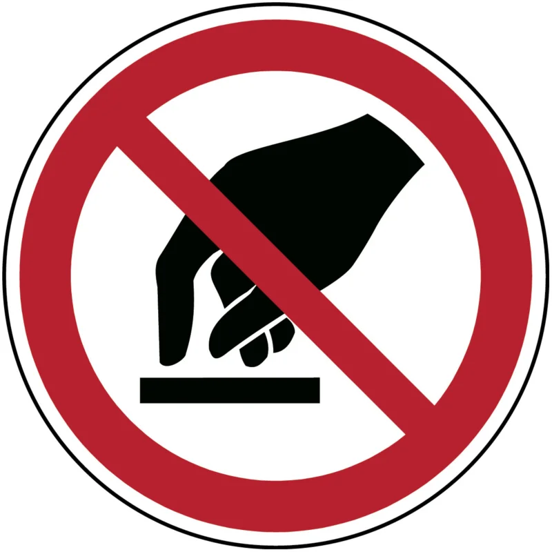 Voordeelprijs Brady - Verbodspictogram - ISO Veiligheidspictogram - Aanraken verboden - P/P010/NT/TWM-DIA200-1 - 233909 - 86233909