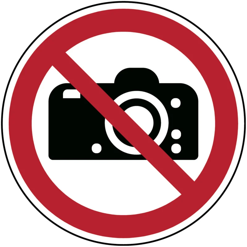 Bestseller Brady - Verbodspictogram - ISO Veiligheidspictogram - Fotograferen verboden - P/P029/NT/TWM-DIA100-1 - 234581 - 86234581