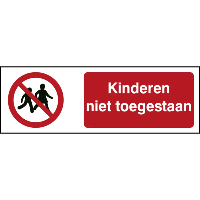 Beperkt Aanbod Brady - Verbodspictogram - ISO Veiligheidspictogram - Kinderen niet toegestaan - P/P036/NL357/TWM-297X105-1 - 234630 - 86234630