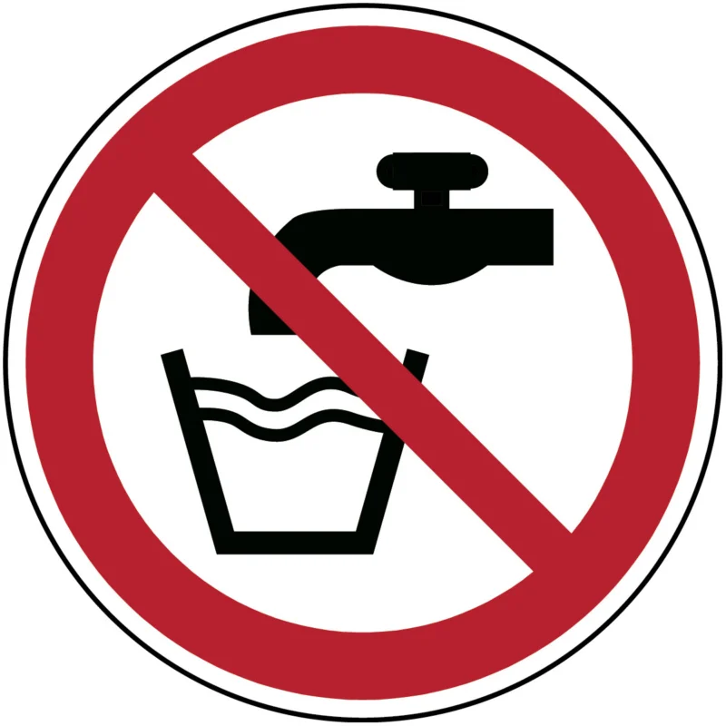 Tijdelijk Beschikbaar Brady - Verbodspictogram - ISO Veiligheidspictogram - Geen Drinkwater - P/P005/NT/TW-DIA200-1 - 234789 - 86234789