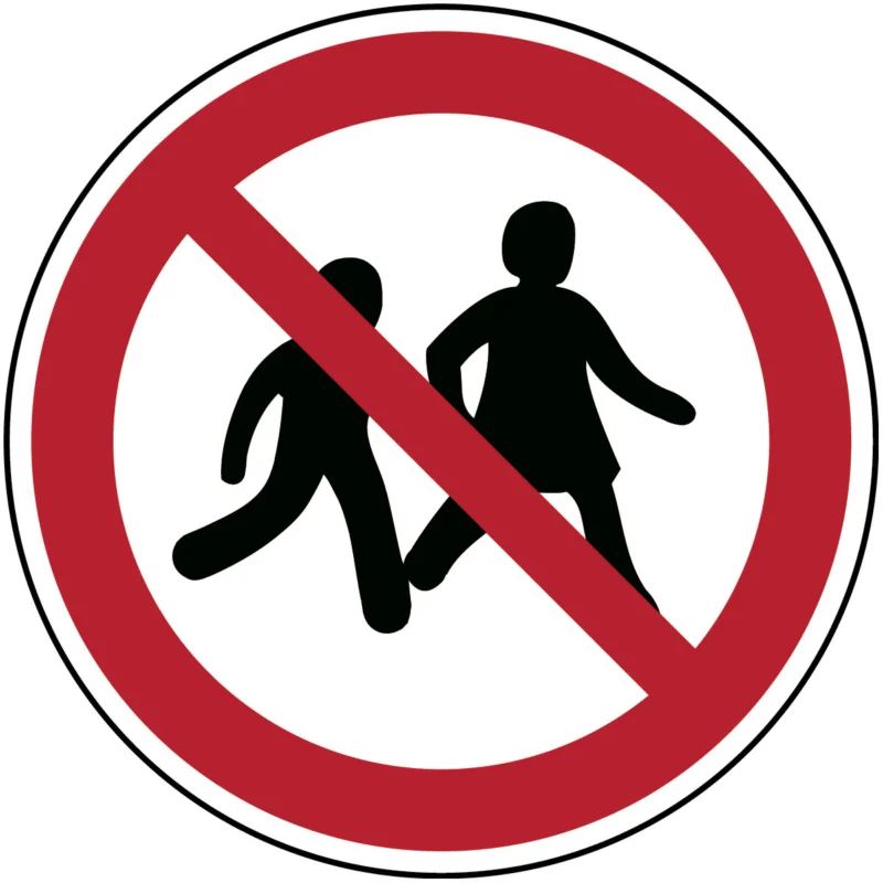 Rechtstreeks Van De Fabrikant Brady - Verbodspictogram - ISO Veiligheidspictogram - Kinderen niet toegestaan - P/P036/NT/TW-DIA200-1 - 235380 - 86235380