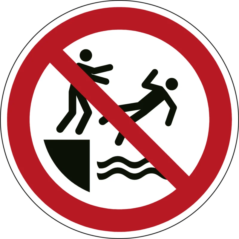 Betrouwbaar Brady - Verbodspictogram - ISO Veiligheidspictogram - Verboden in het water te duwen - P/P062/NT/PE-DIA150-1 - 240999 - 86240999