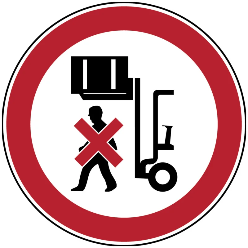 Tijdelijk Beschikbaar Brady - Verbodspictogram - Verbodspictogram - Niet onder opgetilde last staan - PIC 215-DIA 200-B7525 - 241545 - 86241545