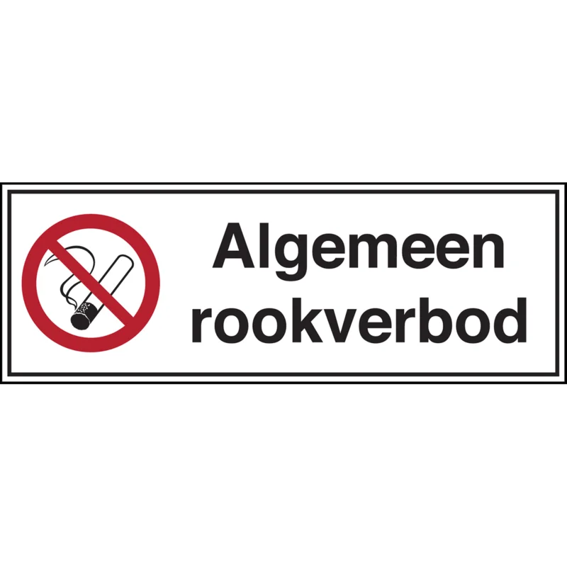 Seizoensaanbieding Brady - Verbodspictogram - Verbodspictogram - Algemeen rookverbod - Algemeen rookverbod - STN 130-297X105-B7541 (BRANDED) - 251306 - 86251306