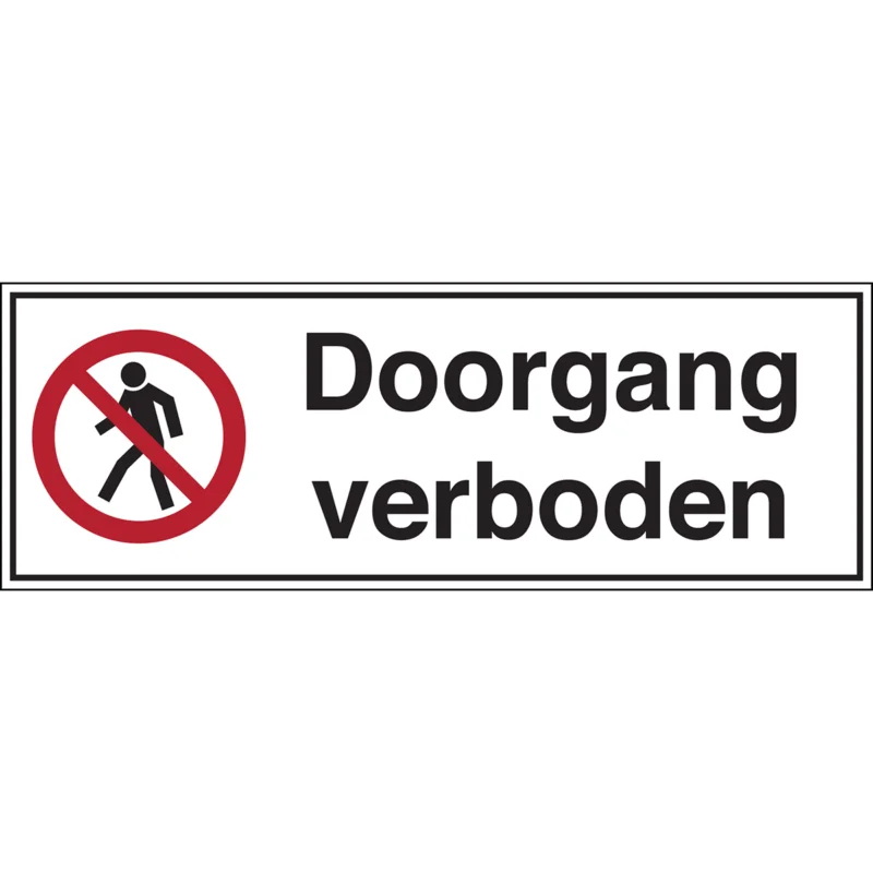Populair Brady - Verbodspictogram - Verbodspictogram - Doorgang verboden - Doorgang verboden - STN 651-297X105-B7541 - 251401 - 86251401