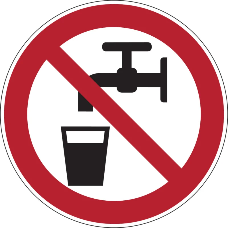 Beperkte Voorraad Brady - Verbodspictogram - Verbodspictogram - Geen drinkwater - PIC 204-DIA 200-B7525 - 255008 - 86255008