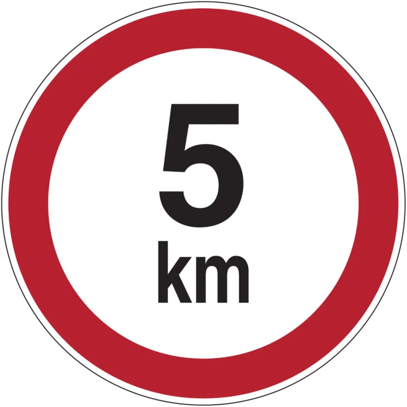 Beste Prijs Brady - Verbodspictogram - Verbodspictogram - Maximum 5 km - PIC 1100-DIA 200-B7527 - 803547 - 86803547