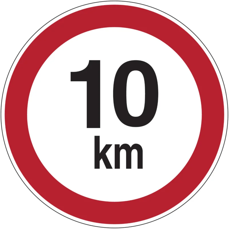 Superprijs Brady - Verbodspictogram - Verbodspictogram - Maximum 10 km - PIC 1101-DIA 200-B7527 - 803553 - 86803553