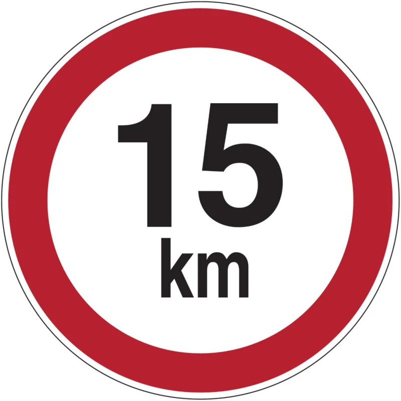 Speciale Aanbieding Brady - Verbodspictogram - Verbodspictogram - Maximum 15 km - PIC 1102-DIA 200-B7527 - 803559 - 86803559