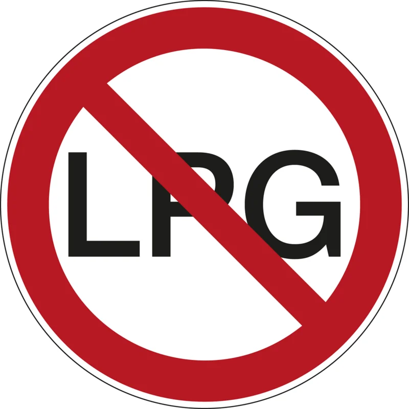 Tijdelijk Beschikbaar Brady - Verbodspictogram - Verbodspictogram - LPG - PIC 1106-DIA 315-B7527 - 803578 - 86803578