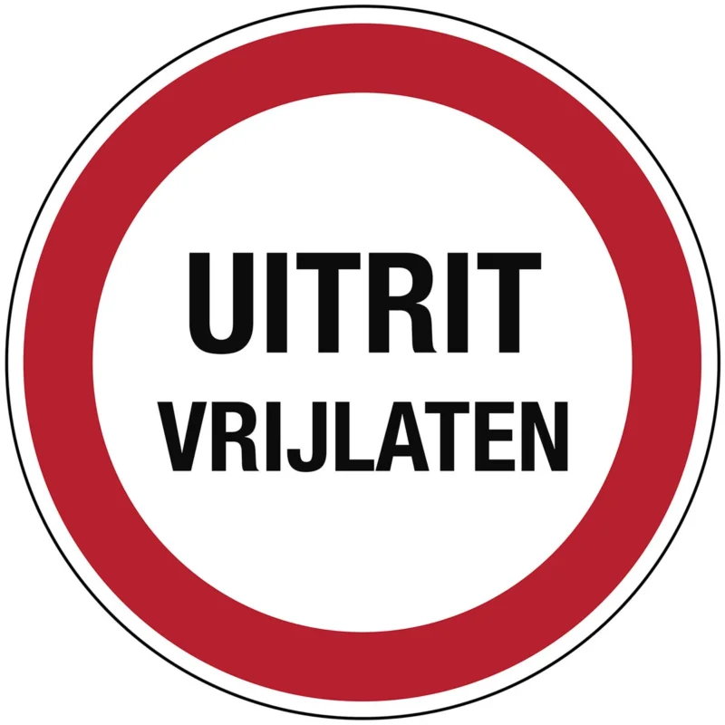 Betrouwbaar Brady - Verbodspictogram - Verbodspictogram - Uitrit vrijlaten - UITRIT VRIJLATEN - STN-1010-DIA 100-B7527 - 803615 - 86803615