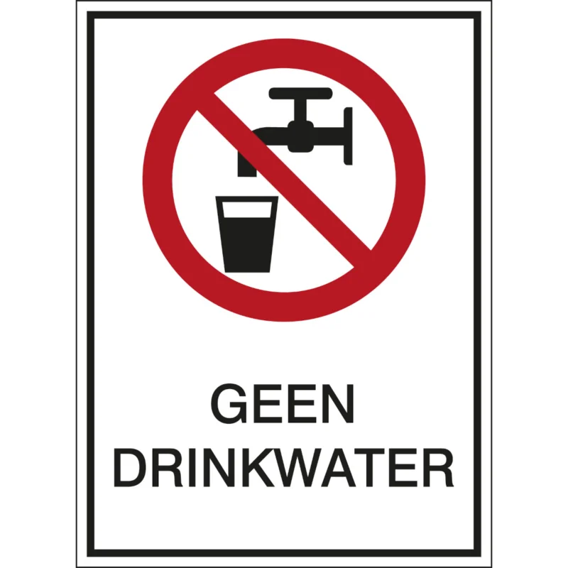 Brady - Verbodspictogram - A4 Sign - Geen drinkwater - PIC 204-N-A4-B7527 - 808409 - 86808409 Superprijs