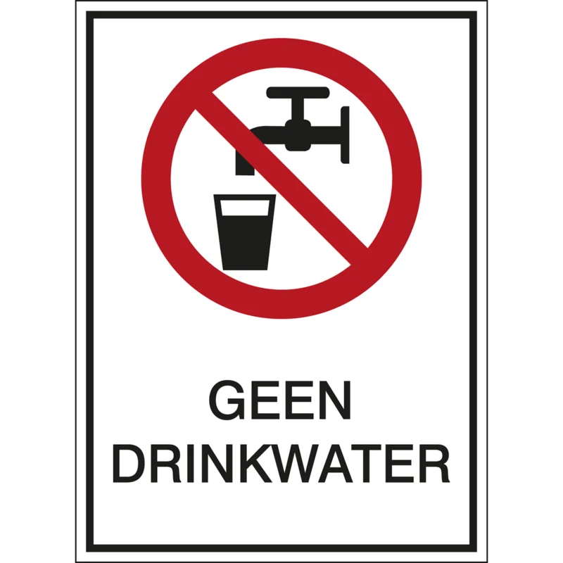 Brady - Verbodspictogram - A5 Sign - Geen drinkwater - PIC 204-N-A5-B7527 - 808460 - 86808460 Hoge Kwaliteit
