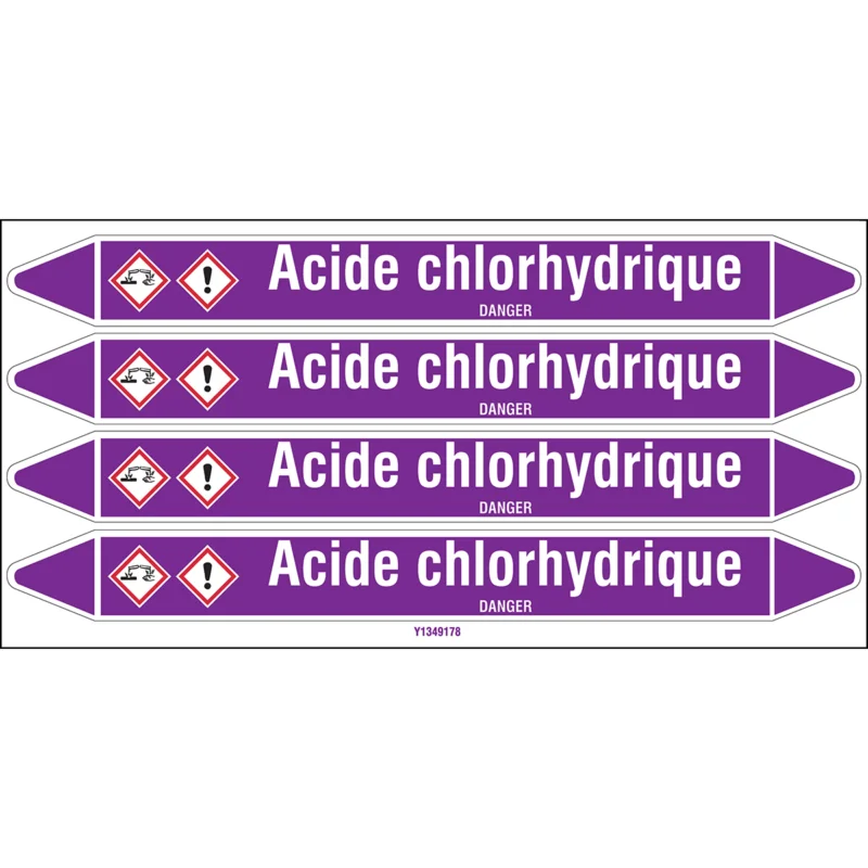 Alleen Vandaag Leidingmarkering rol - ACIDE CHLORHYDRIQUE 250X26CARD-T1-P21