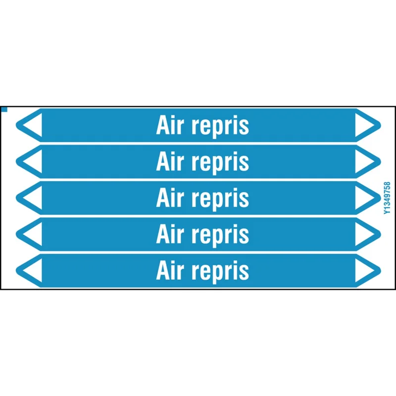 Tijdelijk Beschikbaar Leidingmarkering rol - AIRREPRIS150X12CARD-T1-P8