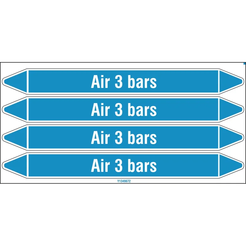 Speciale Aanbieding Leidingmarkering rol - AIR3BARS250X26CARD-T1-P8