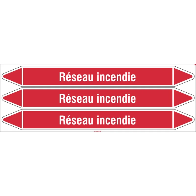 Actieprijs Leidingmarkering rol - RÉSEAU INCENDIE 355X37CARD-T1-P4