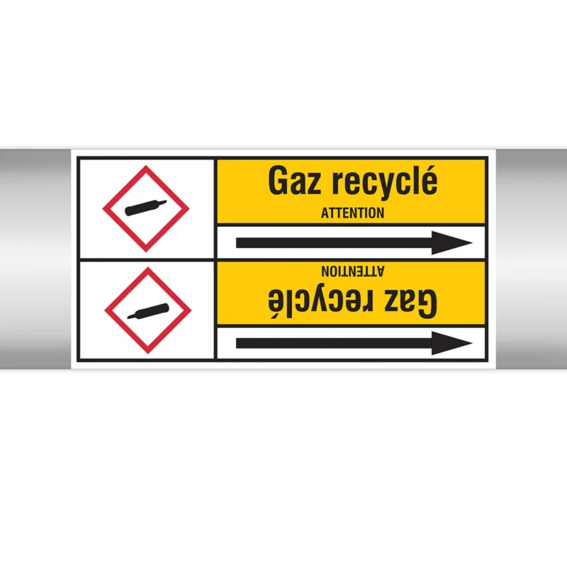 Populair Leidingmarkering rol - GAZRECYCLÉ100X33RL-T2-P2