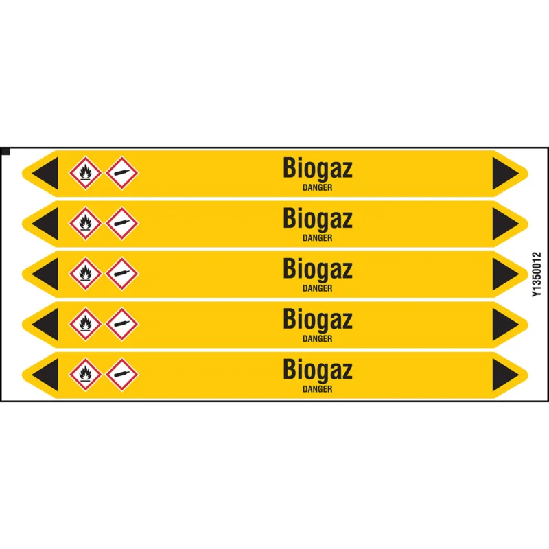 Betaalbaar Leidingmarkering rol - BIOGAZ150X12CARD-T1-P2