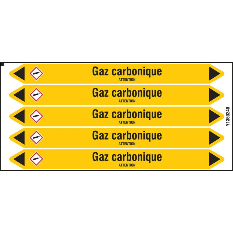 Speciale Aanbieding Leidingmarkering rol - GAZCARBONIQ.150X12CARD-T1-P2