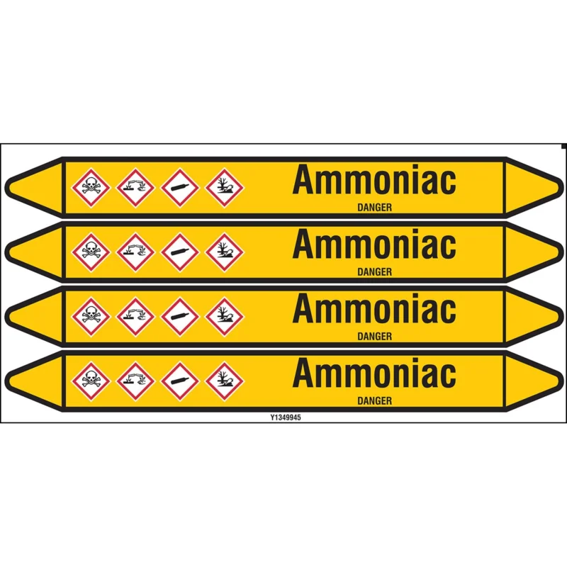 Beperkte Voorraad Leidingmarkering rol - AMMONIAC250X26CARD-T1-P2