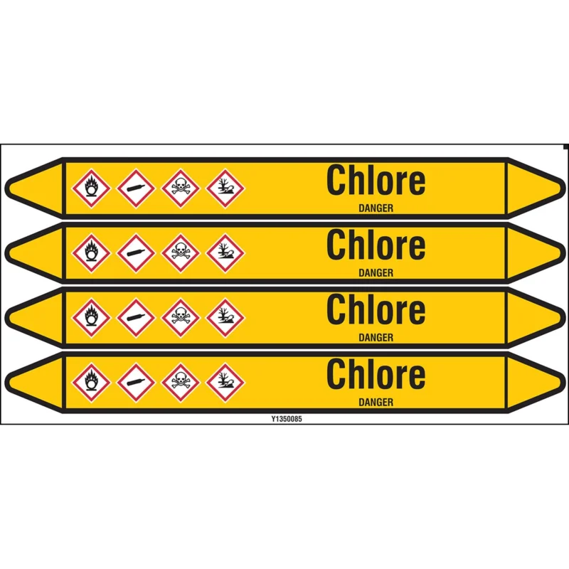 Beperkte Voorraad Leidingmarkering rol - CHLORE250X26CARD-T1-P2