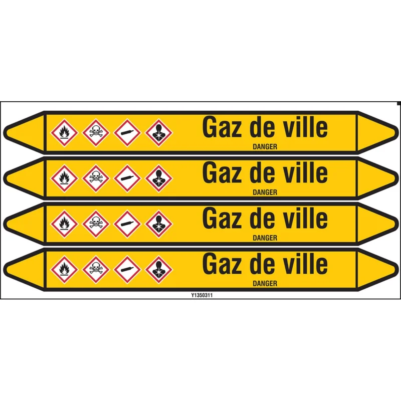 Voordeelprijs Leidingmarkering rol - GAZDEVILLE250X26CARD-T1-P2