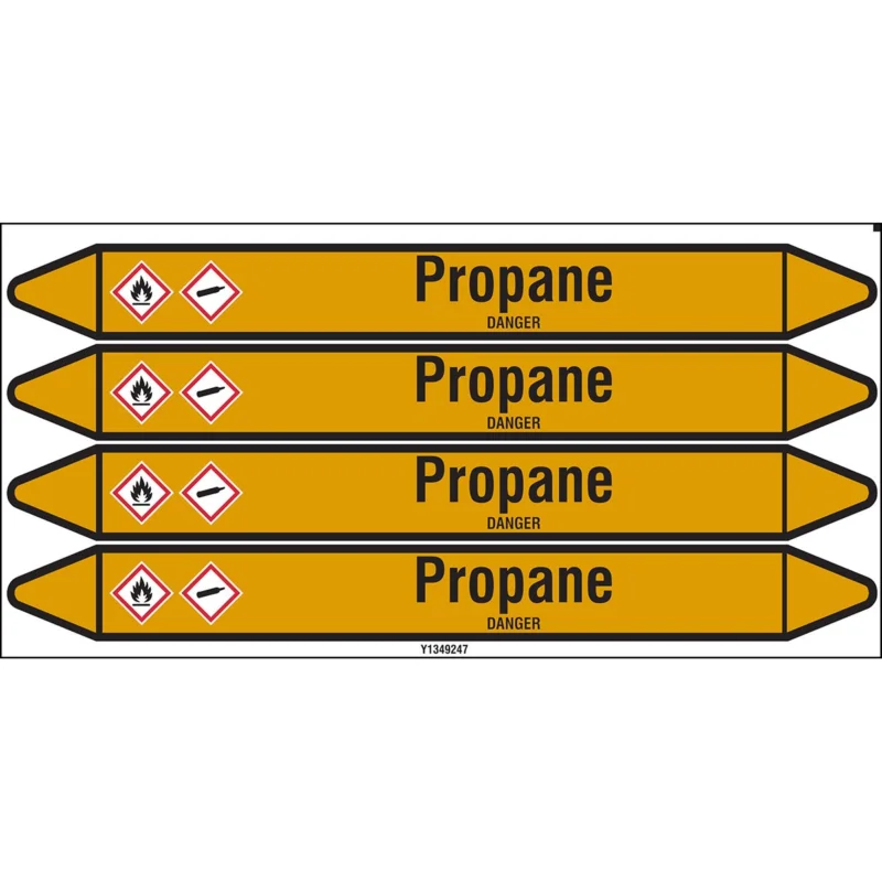 Premium Leidingmarkering rol - PROPANE 250X26CARD-T1-P15