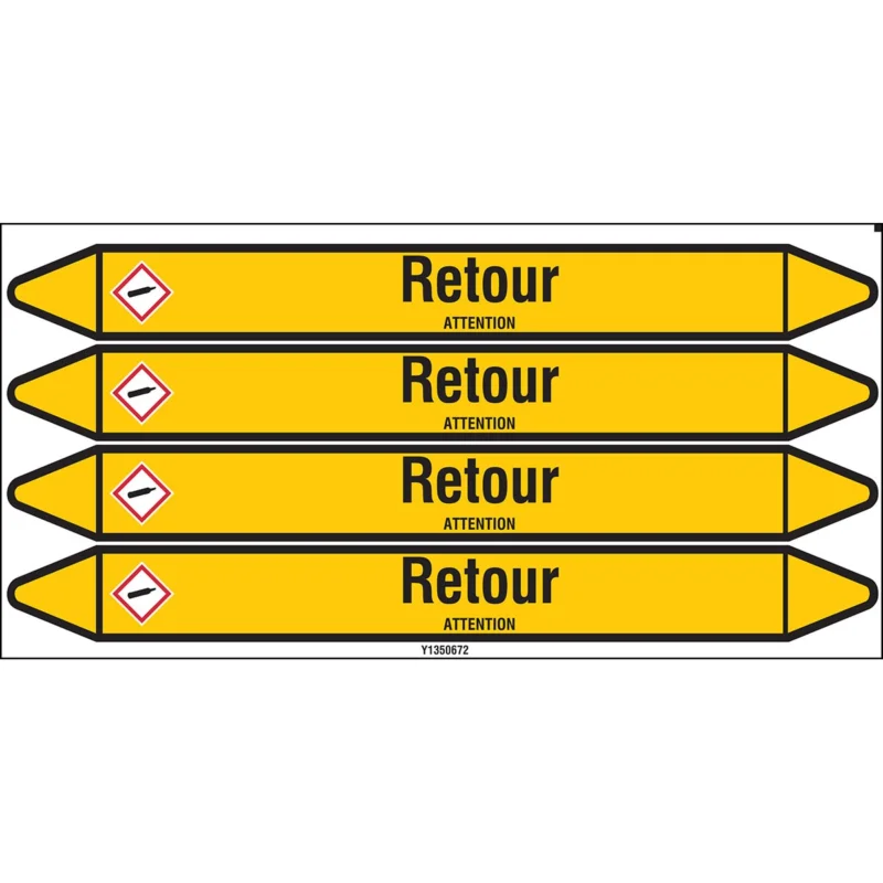 Bestseller Leidingmarkering rol - RETOUR250X26CARD-T1-P2