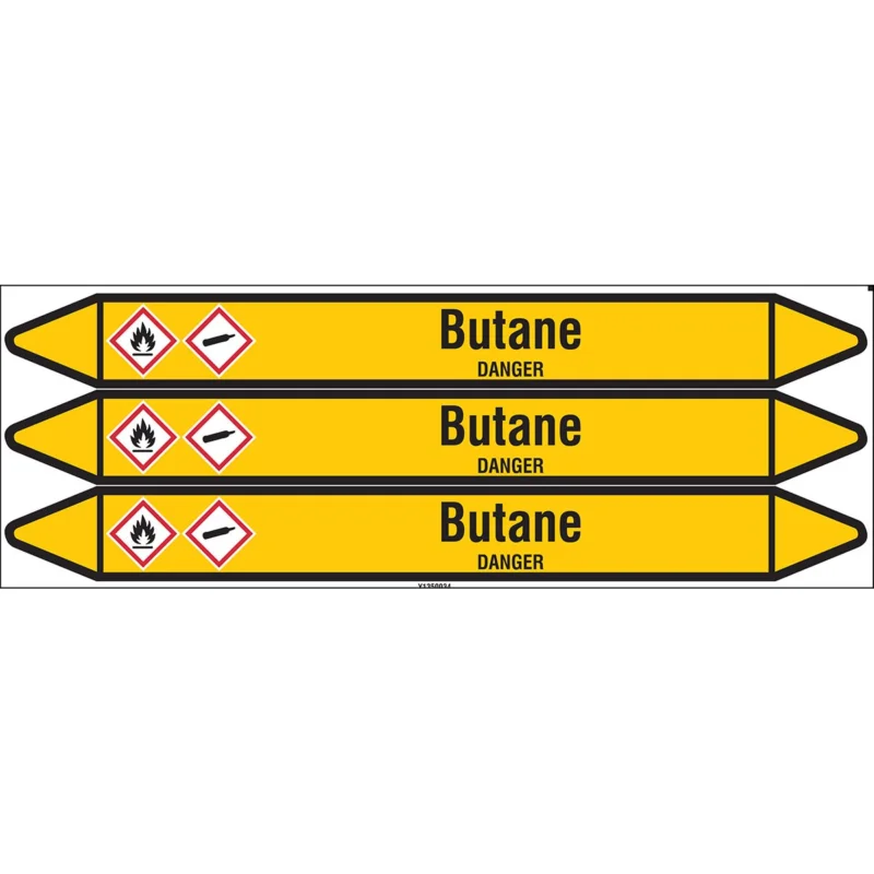 Snelle Levering Leidingmarkering rol - BUTANE355X37CARD-T1-P2