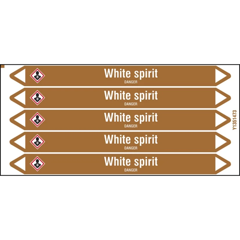 Actieprijs Leidingmarkering rol - WHITESPIRIT150X12CARD-T1-P18